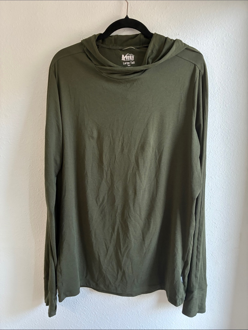 REI Olive Green Long-Sleeve Hooded Tee